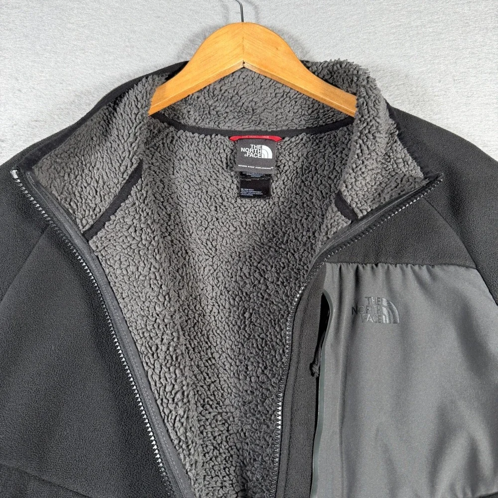 The North‎ Face Mens Fleece Jacket Full Zip Black XL Pockets Outdoor